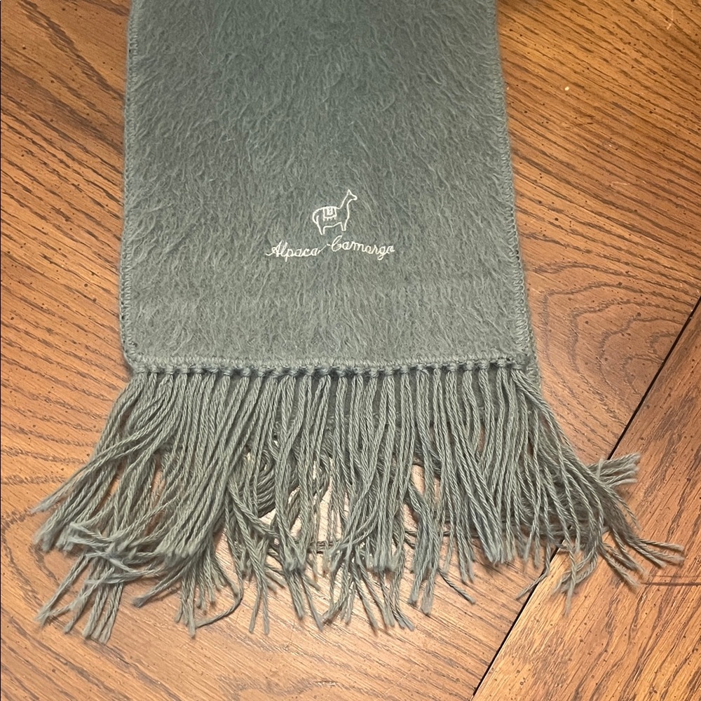 Alpaca Camargo scarf‎ with fringe - Picture 4 of 11